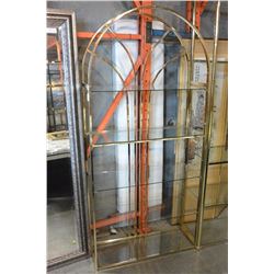 BRASS AND GLASS SHELF