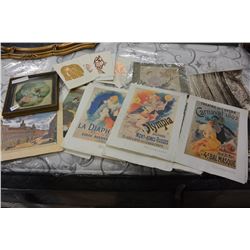 ANTIQUE PICTURES AND BILL REID PRINTS ETC