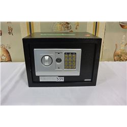 SMALL BLACK ELECTRONIC SAFE WITH COMBO