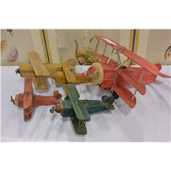 LOT OF WOOD BIPLANES