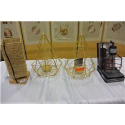 LOT OF LAMPS AND CANDLE HOLDERS