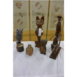 5 WOOD CARVINGS