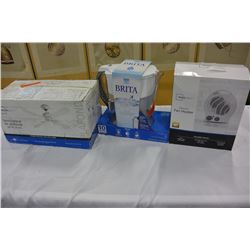 CEILING FAN, ELECTRIC HEATER & WATER FILTER