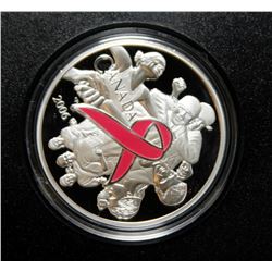 2006 Canada $5 Fine Silver Coin - Breast Cancer Awareness, Pink Ribbon