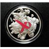 Image 1 : 2006 Canada $5 Fine Silver Coin - Breast Cancer Awareness, Pink Ribbon
