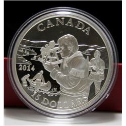 2014 Canada $15 Fine Silver Coin - Exploring Canada - The Pioneering Mapmakers