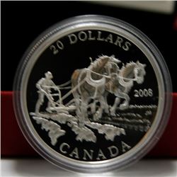 2008 Canada $20 Fine Silver Coin - Agriculture Trade