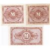 Image 2 : 3 Germany Allied Military Notes - 1, 5 & 10 Mark - 9 Digit Serial #'s