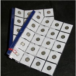 40 Great Britain & Other Silver 3-Pence Coins - In 2x2's