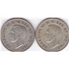 Image 2 : 2 Canadian Silver 50-Cent Half Dollar Coins: 1947C & 1947S