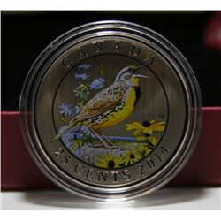 2014 The Eastern Meadowlark - 25 Cent Coloured Coin - By RCM