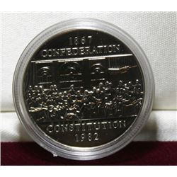 1982 Canada Confederation Commemorative Dollar - In Commemorative Red Box
