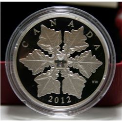 2012 Canada $20 Fine Silver Coin - Crystal Snowflake