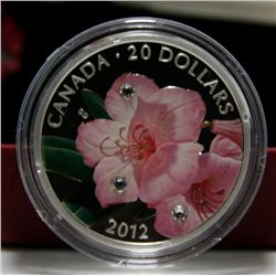 2012 Canada $20 Fine Silver Coin - Rhododendron