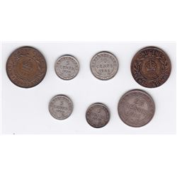 Assortment of 7 Newfoundland Coinage