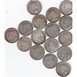 1900-1954 Collection of Circulated Canadian Dimes