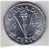 Image 1 : 1945 Canada ICCS Graded 5-Cent Coin - MS-65