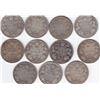 Image 1 : Collection of 11 Canadian Silver 25-Cent Quarter Coins: 1872H-1929