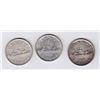 Image 1 : 3 Canadian Silver $1 Dollar Coins1951-1953