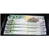 Image 2 : 4 2010 Canada $20 Notes With Consecutive Serial Numbers