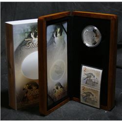 2006 Canada $5 Fine Silver & Stamp Set - Peregrine Falcon