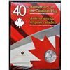 Image 1 : 2005 Brilliant Uncirculated Silver Dollar & CD - 40th Anniversary of The Canadian Flag - By RCM