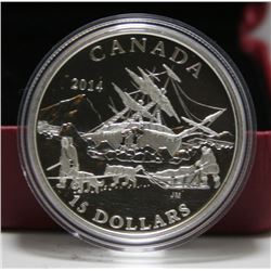 2014 Canada $15 Fine Silver Coin - Exploring Canada - The Arctic Expedition