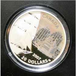 2007 Canada $20 Fine Silver Coin - Tall Ships Series - Brigatine