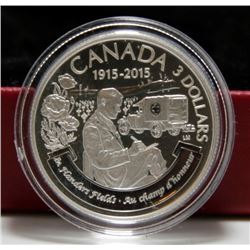 2015 Canada $3 Fine Silver COin - 100th Anniversary of "In Flanders Fields"