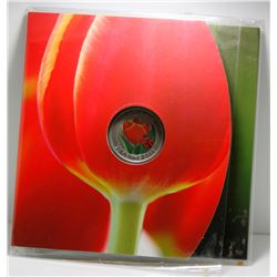 2011 Canada 25-Cent Coloured Coin: Flora & Fauna - Tulip & Lady Bug
