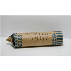 Mixed Roll Of Canadian 5-Cent Nickel Coins - 1942-1945