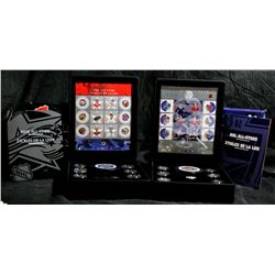 2 NHL All-Stars Commemorative Stamp & Medallion Sets By Canada Post - 2001 & 2002
