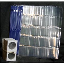 100 New 2x2's To Hold Canadian Silver $1 Dollars, With 5 Binder Pages