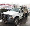 Image 1 : 2002 FORD F-450 XL SUPER DUTY, 2 DOOR DUMP, WHITE, VIN # 1FDXF46F42EA54435