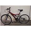 Image 2 : 2 BIKES: RED TRIBAL MOUNTAIN BIKE & RED NAKAMURA FULL SUSPENSION MOUNTAIN BIKE