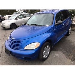 2005 CHRYSLER PT CRUISER, 4 DOOR HB, BLUE, VIN # 3C4F448B95T617178