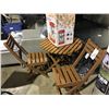 Image 1 : WOODEN 3 PIECE FOLDING PATIO SET
