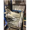 Image 2 : LARGE LOT OF BEIGE EZ RECT PARTS SHELVING WITH WOOD (BINS NOT INCLUDED)