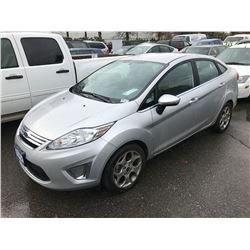 2011 FORD FIESTA SEL, 4 DOOR SEDAN, GREY, VIN # 3FADP4CJ5BM188321