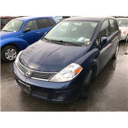 2008 NISSAN VERSA, 4 DOOR HB, BLUE , VIN # 3N1BC13E28L350681