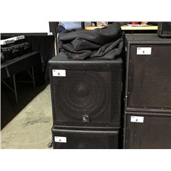 PK SOUND KLARITY 18 ACTIVE 1 X 18'' 1000 WATT SUBWOOFER, WITH HEAVY DUTY CASTERS AND COVER