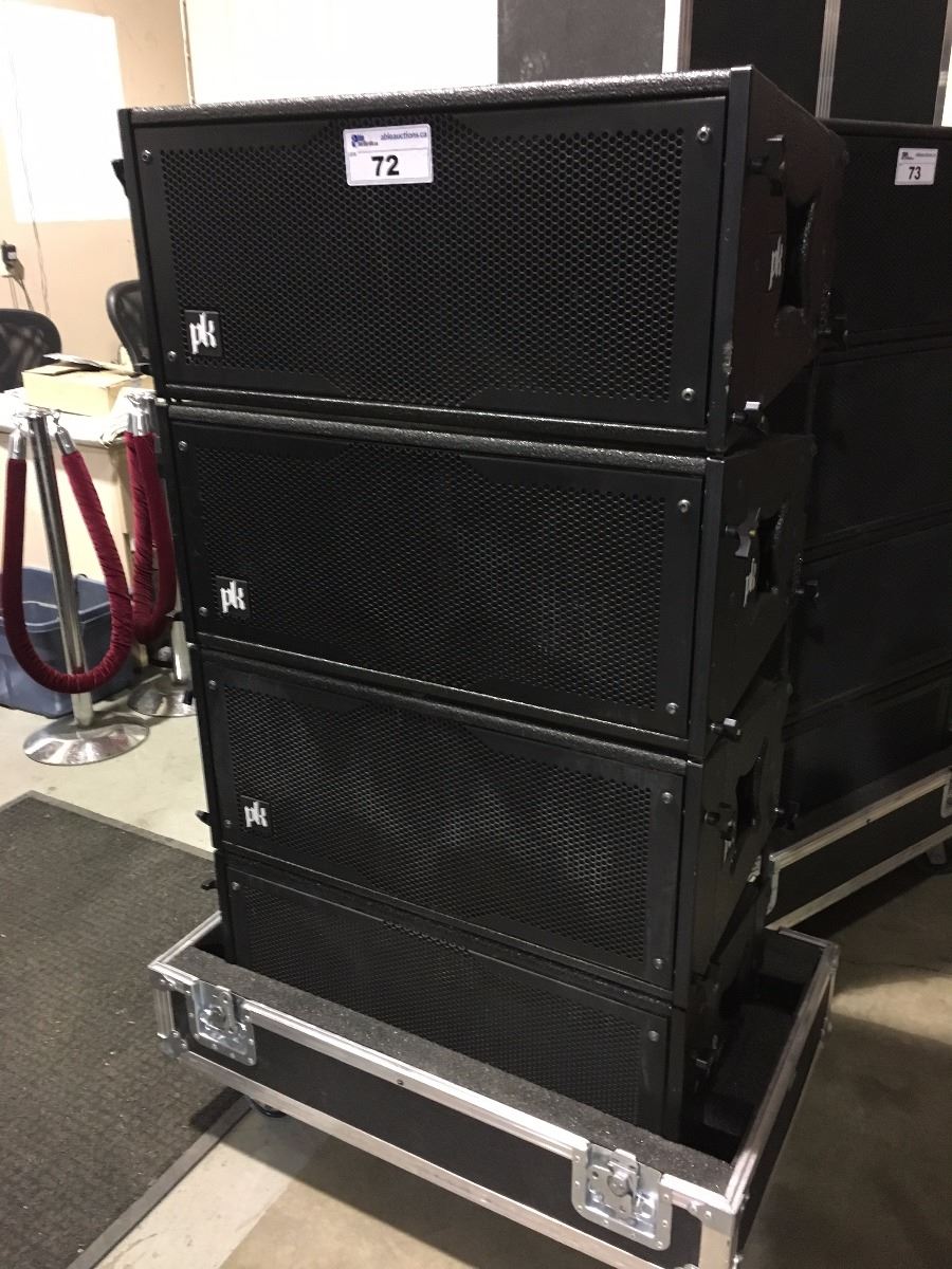 PK SOUND 4X VX10 LINE ARRAY SYSTEM WITH CUSTOM PK SOUND SLIDE OFF ROAD ...