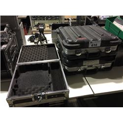 3 LATCHING ROAD CASES