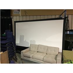 STEWART 162'' ELECTRONICALLY CONTROLLED, RETRACTABLE PROJECTION SCREEN WITH WALL PANEL CONTROL