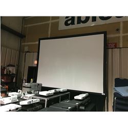 STUMPFL ADJUSTABLE HEIGHT COMPACT PROJECTOR SCREEN, 10' W X 7.5' SCREEN AREA, COMES WITH TRANSPORT