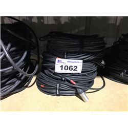 LOT OF ASSORTED 3 AND 5 PIN XLR CABLES