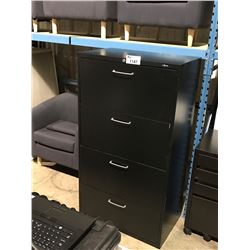 BLACK 4 DRAWER LATERAL FILE CABINET