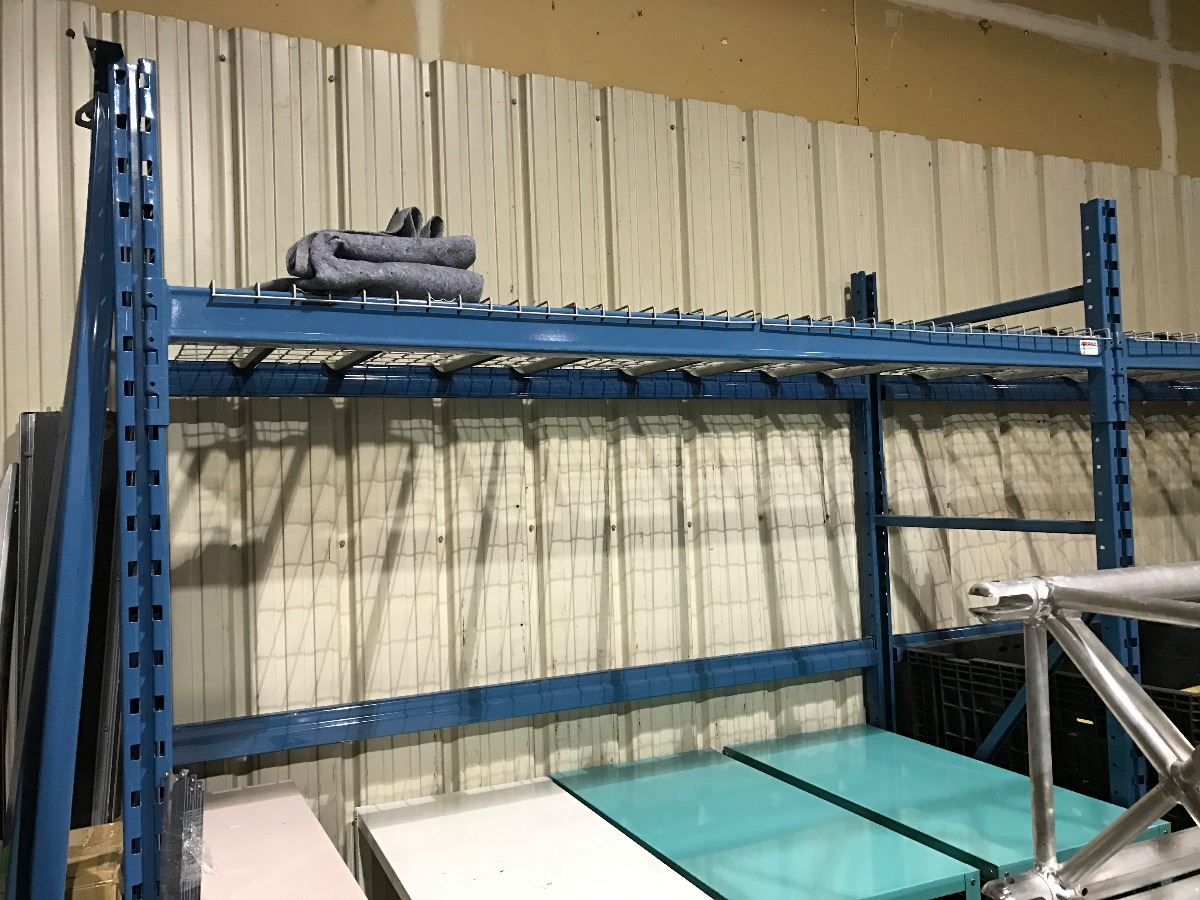 Pallet Rack Blue LOT OF BLUE HEAVY DUTY PALLET RACKING - 8 FT X 42 INCH - Able Auctions