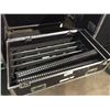 Image 1 : LOT OF 8 - EA-8085B LED LIGHT BARS IN CUSTOM ROAD CASE: DAMAGED HINGE