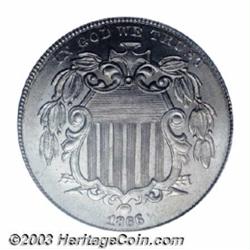 1866 5C Rays MS66 PCGS.